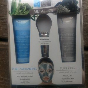 *New* Metallic face mask gift set 2 pack